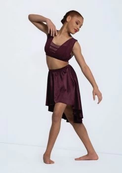 Weissman Draped Mesh Bra Top 9 Weissman Draped Mesh Bra Top -Dance Costumes 14297 raisin 2983 13784.1698713199