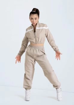 Weissman Cropped Track Jacket -Dance Costumes 14304 latte 14308 latte 441 94625.1698816780