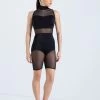 Weissman Mesh Inset Bike Short Unitard