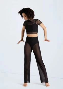 Weissman Power Mesh Wide Leg Pants 8 Weissman Power Mesh Wide Leg Pants -Dance Costumes 14428 black 14430 black 719 96900.1692402481