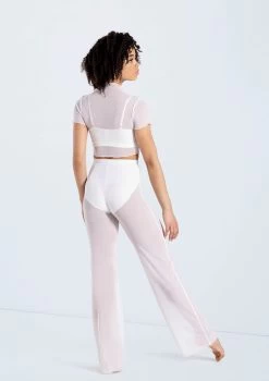 Weissman Power Mesh Wide Leg Pants 10 Weissman Power Mesh Wide Leg Pants -Dance Costumes 14428 white 14430 white 08 65735.1692402481