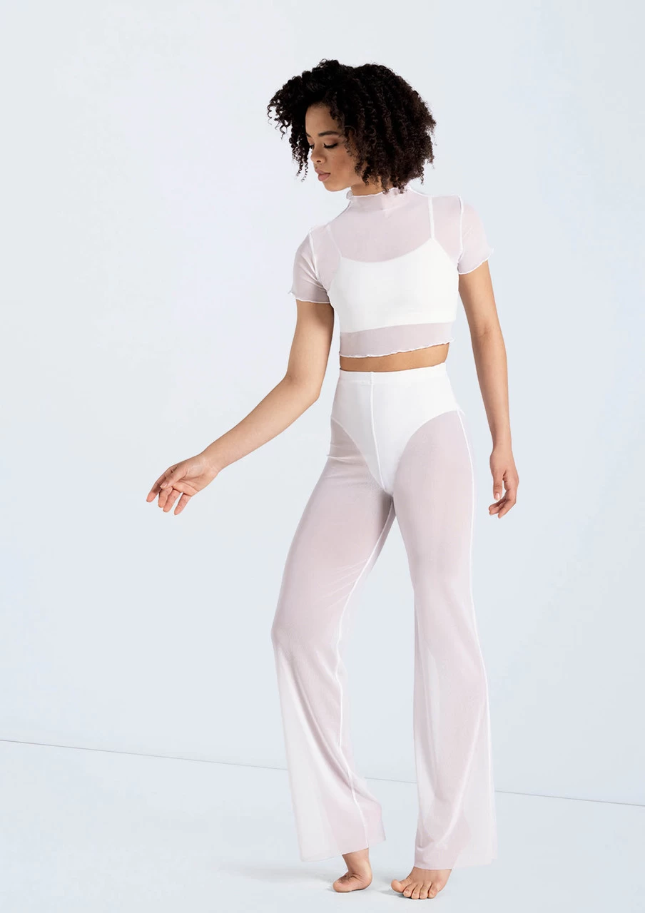 Weissman Power Mesh Wide Leg Pants 4 Weissman Power Mesh Wide Leg Pants - Image 4