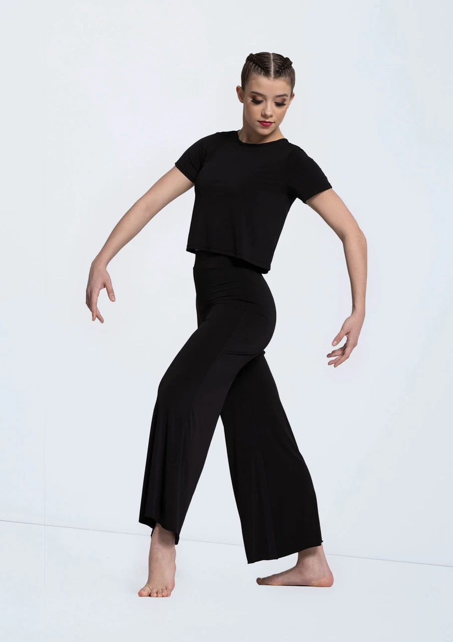 Weissman Matte Jersey Cropped Tee 2 Weissman Matte Jersey Cropped Tee - Image 2
