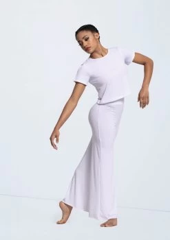 Weissman Wide Leg Matte Jersey Pants -Dance Costumes 14433 white MJ12612 white 2766 96635.1678891065