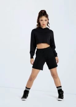 Weissman French Terry Pull-On Shorts -Dance Costumes AH10417 black AH12500 black 802 34113.1698840264