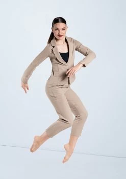 Weissman Woven Suit Blazer -Dance Costumes AH11502 latte AH11836 latte 561 99925.1678890550