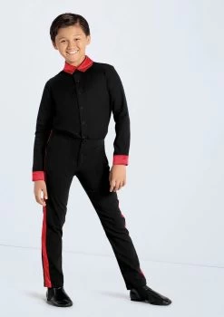 Weissman Boys Satin Collar Shirt 6 Weissman Boys Satin Collar Shirt -Dance Costumes AH12617 red 10343 15655.1698840275