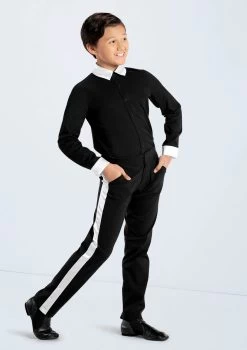 Weissman Boys Satin Collar Shirt 7 Weissman Boys Satin Collar Shirt -Dance Costumes AH12617 white 0499 96911.1698840275