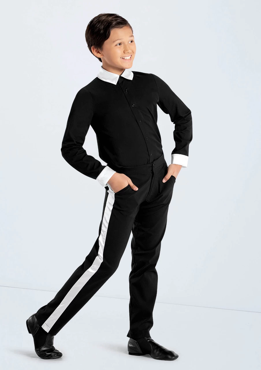 Weissman Boys Satin Collar Shirt 4 Weissman Boys Satin Collar Shirt - Image 4