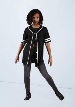 Weissman Oversized Baseball Jersey -Dance Costumes AH9224 black AH11506 3007 68638.1698840280