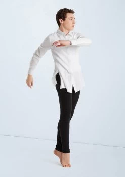 Weissman Solid Button Down Shirt 18 Weissman Solid Button Down Shirt -Dance Costumes AH9878 white 105035 20848.1678890736
