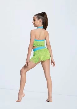 Weissman Work -Dance Costumes D11462 lime turquoise 2172 08435.1678890824