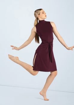 Weissman Knotted Tunic Dress -Dance Costumes D12228 raisin 0479 61252.1678890852