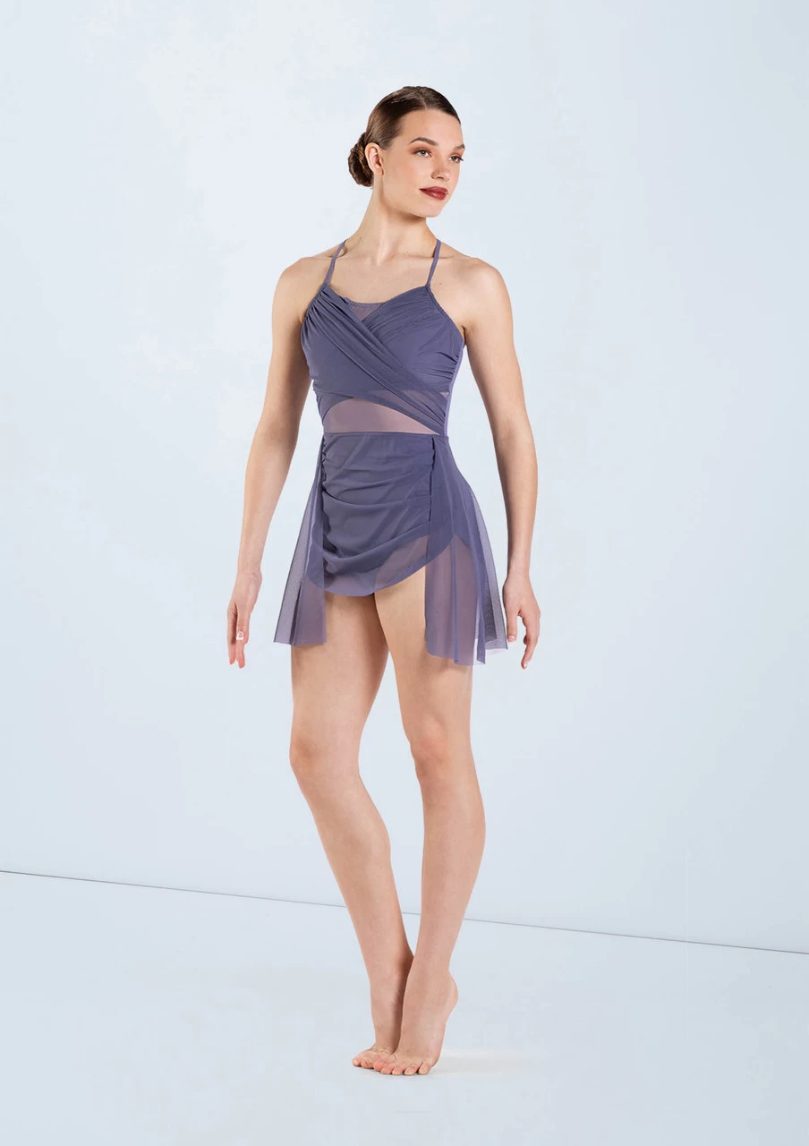 Weissman Shirred Power Mesh Dress 4 Weissman Shirred Power Mesh Dress - Image 4