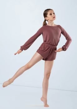 Weissman Blouson Sleeve Romper -Dance Costumes MJ11565 rosewood 616 68150.1678891000