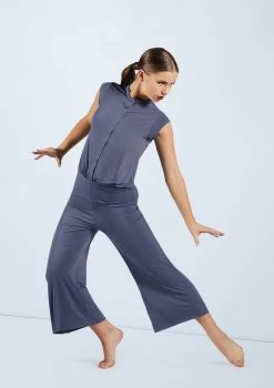 Weissman Snap Front Jumpsuit 7 Weissman Snap Front Jumpsuit -Dance Costumes MJ11818 slateblue 1547 95626.1698840483