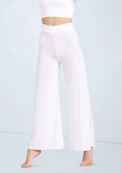 Weissman Wide Leg Matte Jersey Pants -Dance Costumes MJ12612 white 655 76567.1678891065