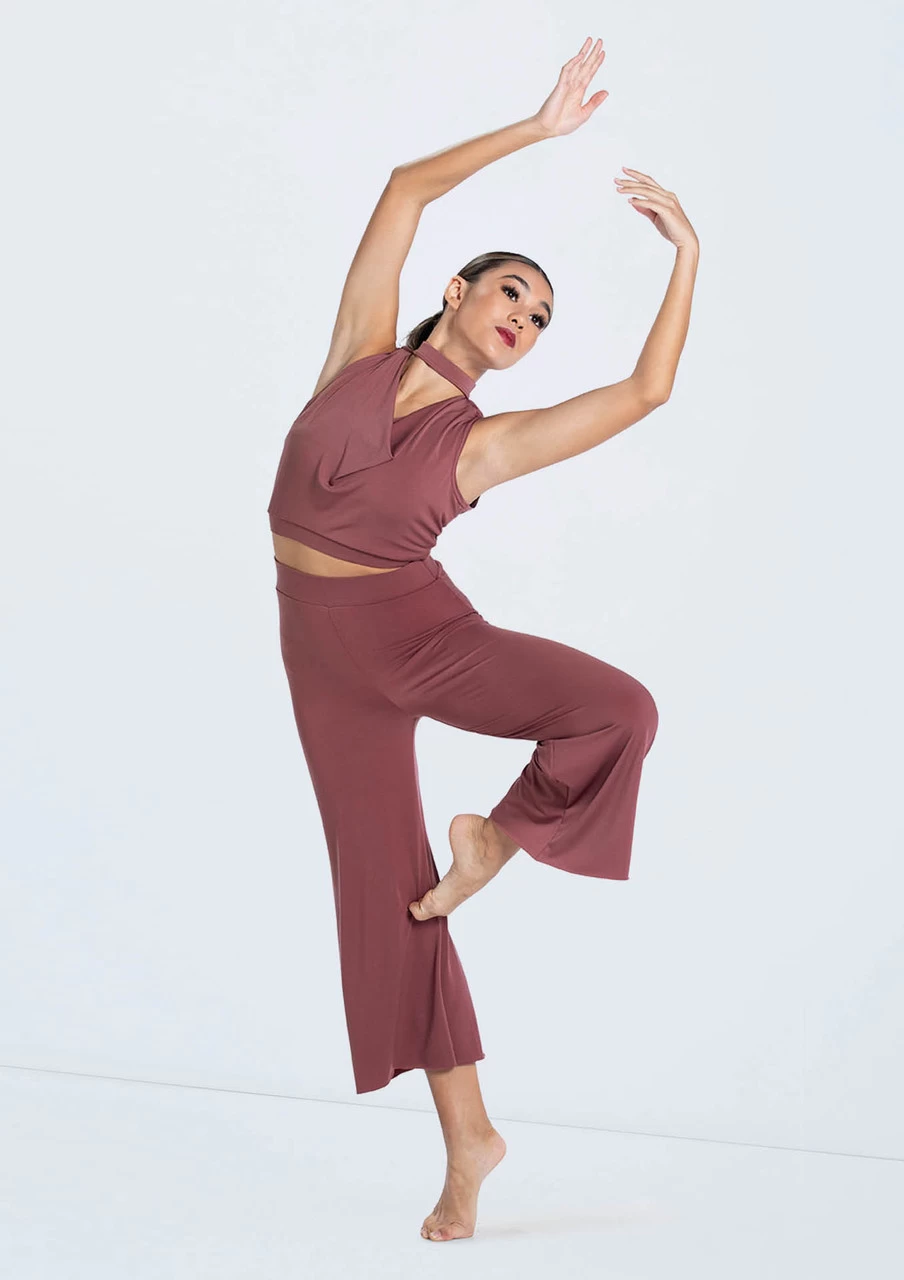 Weissman Matte Jersey Cowl Crop Top 1 Weissman Matte Jersey Cowl Crop Top