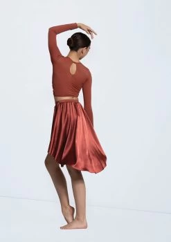 Weissman Twist Front High-Low Top -Dance Costumes MJ13068 paprika S13088 paprika 10855 80907.1698718511