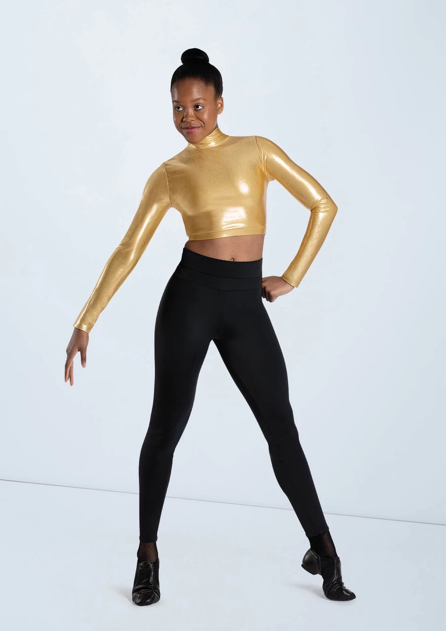 Weissman Premium Metallic Crop Top 1 Weissman Premium Metallic Crop Top