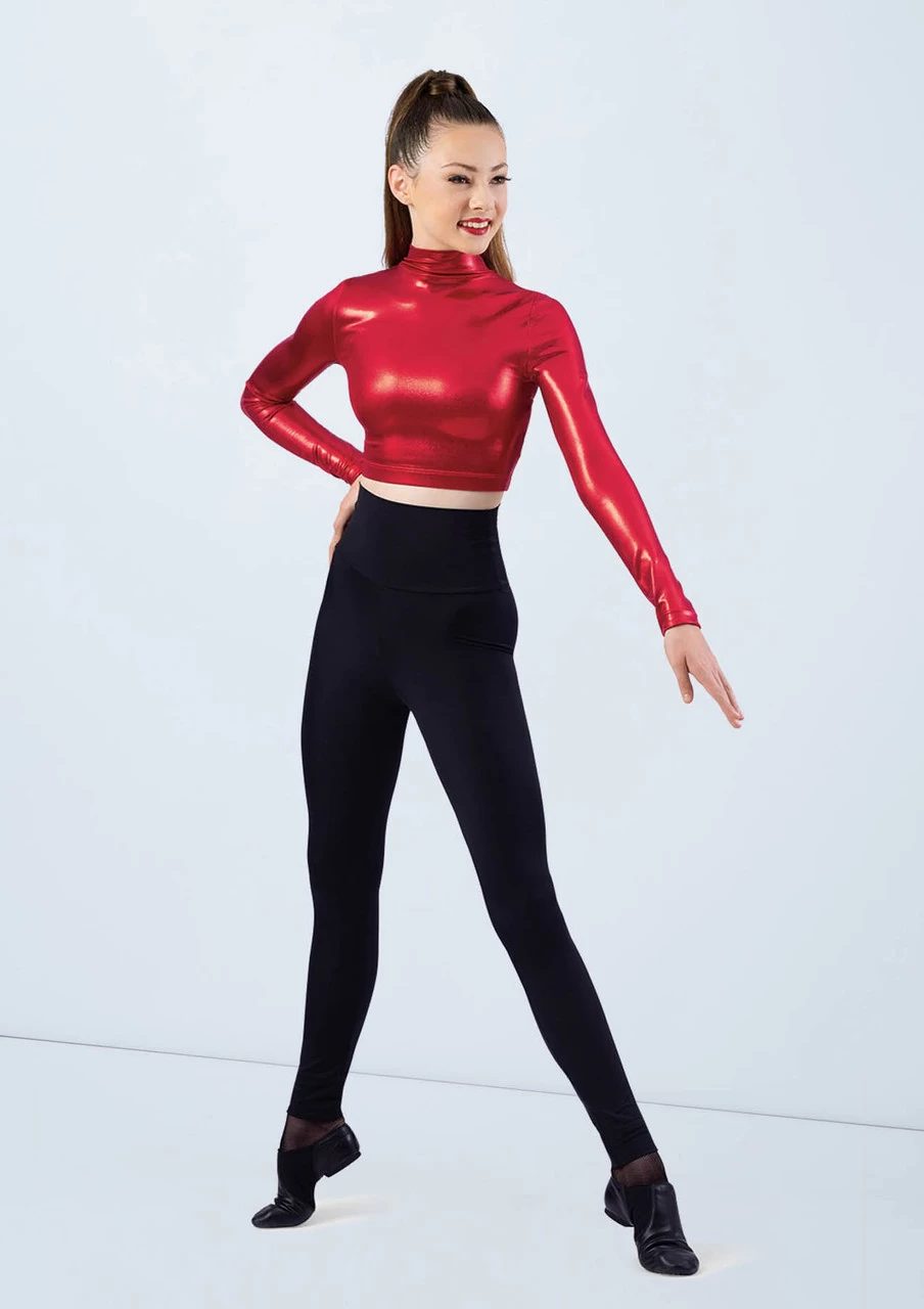 Weissman Premium Metallic Crop Top 2 Weissman Premium Metallic Crop Top - Image 2