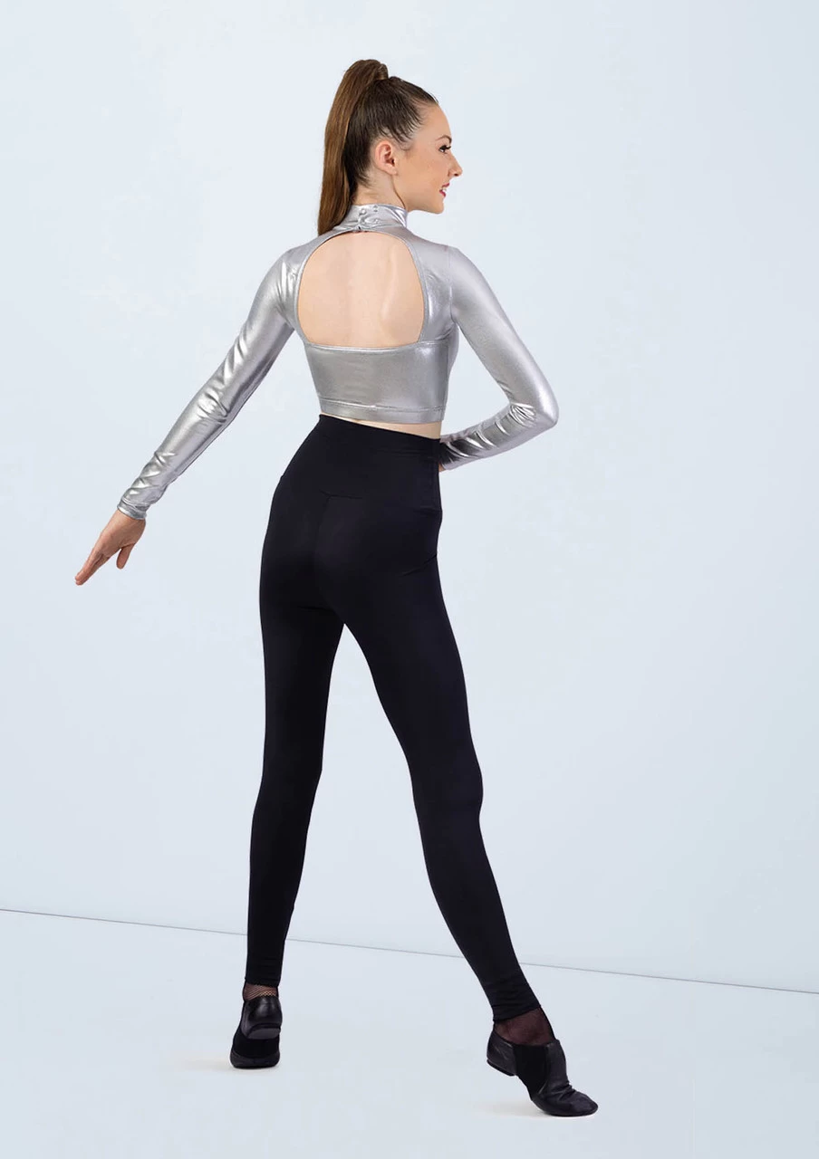 Weissman Premium Metallic Crop Top 3 Weissman Premium Metallic Crop Top - Image 3