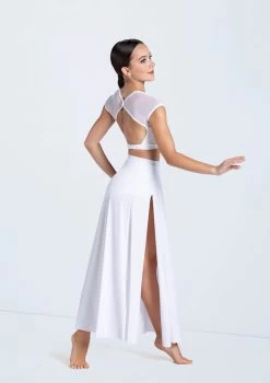 Weissman Matte Jersey Maxi Skirt 6 Weissman Matte Jersey Maxi Skirt -Dance Costumes MT10463 S13081 white 083 97493.1694572767