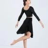 Weissman Matte Jersey Curved Hem Skirt