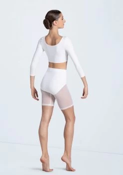 Weissman Power Mesh Biker Shorts -Dance Costumes MT12224 white 14429 white 785 73355.1692402366