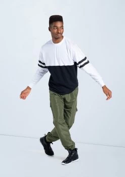 Weissman Boys Cargo Joggers -Dance Costumes PT10418 white AH12620 olive 297 10912.1678890677