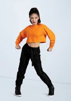 Weissman Cropped Long Sleeve Tee -Dance Costumes PT12726 ember AH12406 black 7706 58974.1698840515