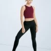 Weissman Cotton High Neck Crop Top