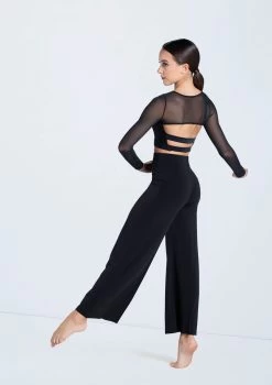 Weissman Wide Leg Matte Jersey Pants -Dance Costumes SM13070 black MJ12612 black 753 87020.1698450388