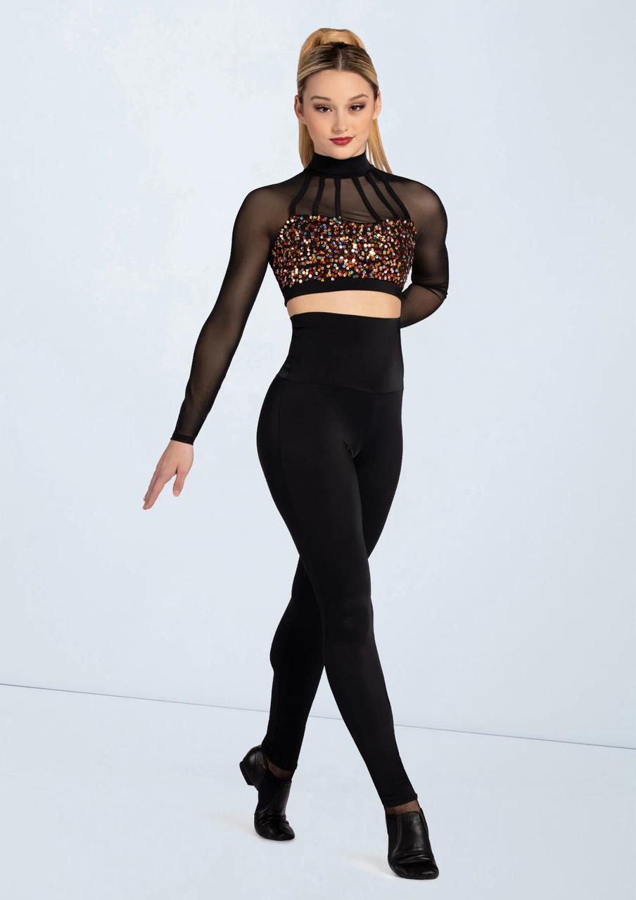 Weissman Cage Strap Sequin Crop Top 3 Weissman Cage Strap Sequin Crop Top - Image 3