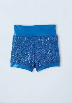 Weissman High Waist Sequin Shorts -Dance Costumes SQ8252 royal 0046 48309.1678891789