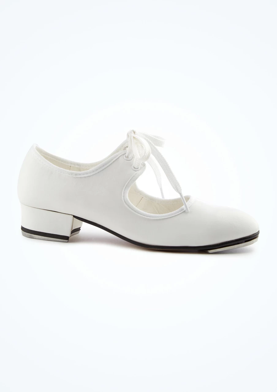 Alegra Basic Tie Front Tap Shoe - White 4 Alegra Basic Tie Front Tap Shoe - White - Image 4