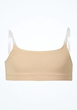 Bloch Girls Leia Crop Top -Dance Costumes blcz3177 sand front 12292.1691450426