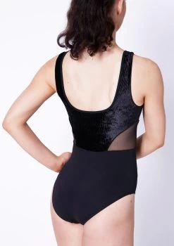 Bloch Larissa Scoop Neck Tank Leotard -Dance Costumes bll1005 black close up back 81750.1675901949