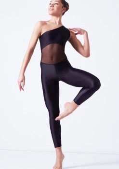 Ballet Rosa One Shoulder Unitard - Black 9 Ballet Rosa One Shoulder Unitard - Black -Dance Costumes brmagali black front t 41062.1698803761