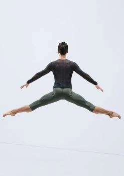 Ballet Rosa Mens Misu Long Sleeve Top -Dance Costumes brmisu darkgreen backmain 2 44451.1678926891