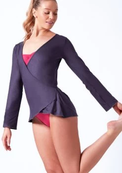 Ballet Rosa Long Sleeve Ballet Wrap 7 Ballet Rosa Long Sleeve Ballet Wrap -Dance Costumes brsayaka grey front t 74085.1698804055
