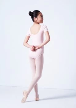 Capezio Class Kids Short Sleeve Leotard -Dance Costumes cad400c pink back 37088.1689290966