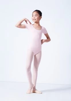 Capezio Class Kids Short Sleeve Leotard -Dance Costumes cad400c pink front 2 75096.1689290966