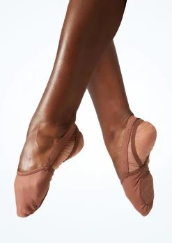 Capezio Canvas Hanami Pirouette -Dance Costumes cah064w mocha front t 05679.1698711779