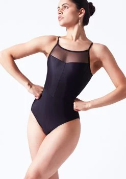 Intermezzo Beberly Camisole Embroidered Leotard -Dance Costumes it31642 black front t 06708.1698711793
