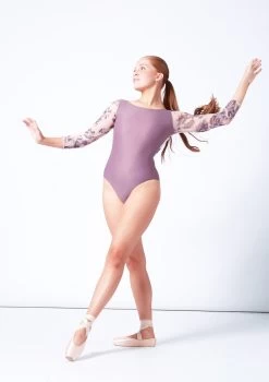 Intermezzo Catalina 3/4 Sleeve Leotard -Dance Costumes it31653 pink front 2 32876.1697239953