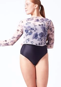 Intermezzo Celia Mesh Top -Dance Costumes it6610 pink front t 11437.1698449021