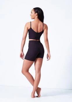 Mirella V Neck Chevron Cropped Camisole Top 9 Mirella V Neck Chevron Cropped Camisole Top -Dance Costumes mim7059l black back 32635.1679927468