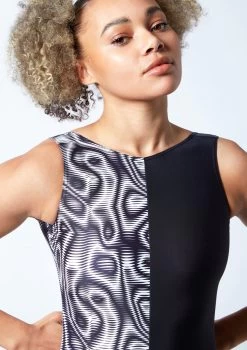 Move Dance Zeba Leotard Bodysuit - Dimensions -Dance Costumes mol0903 dim close up front 1 23521.1678884336