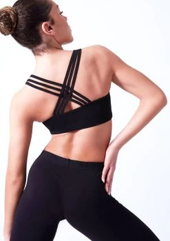 Move Dance Lola Bra Top -Dance Costumes moz0252 black close up back t 11118.1695433413